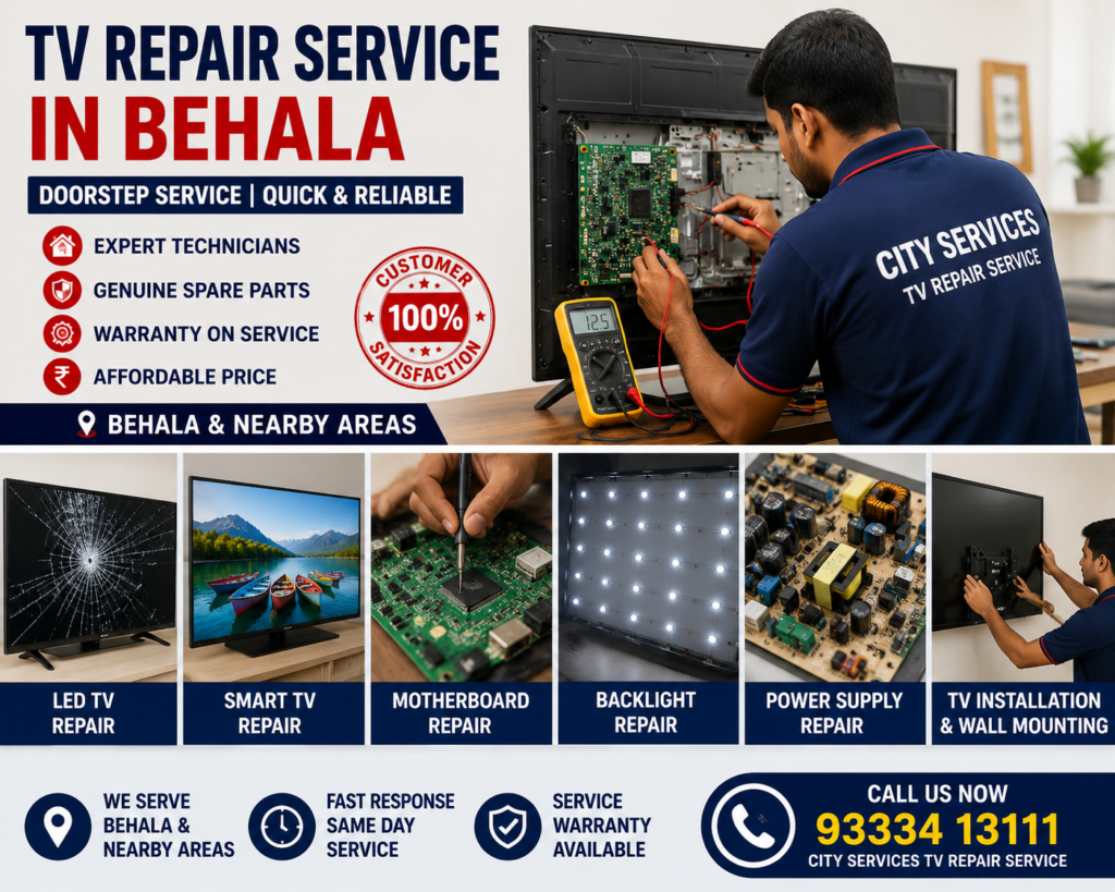 TV Repair Service in Behala Kolkata β LED LCD Smart Android TV Doorstep Repair by City Services TV Repair Service